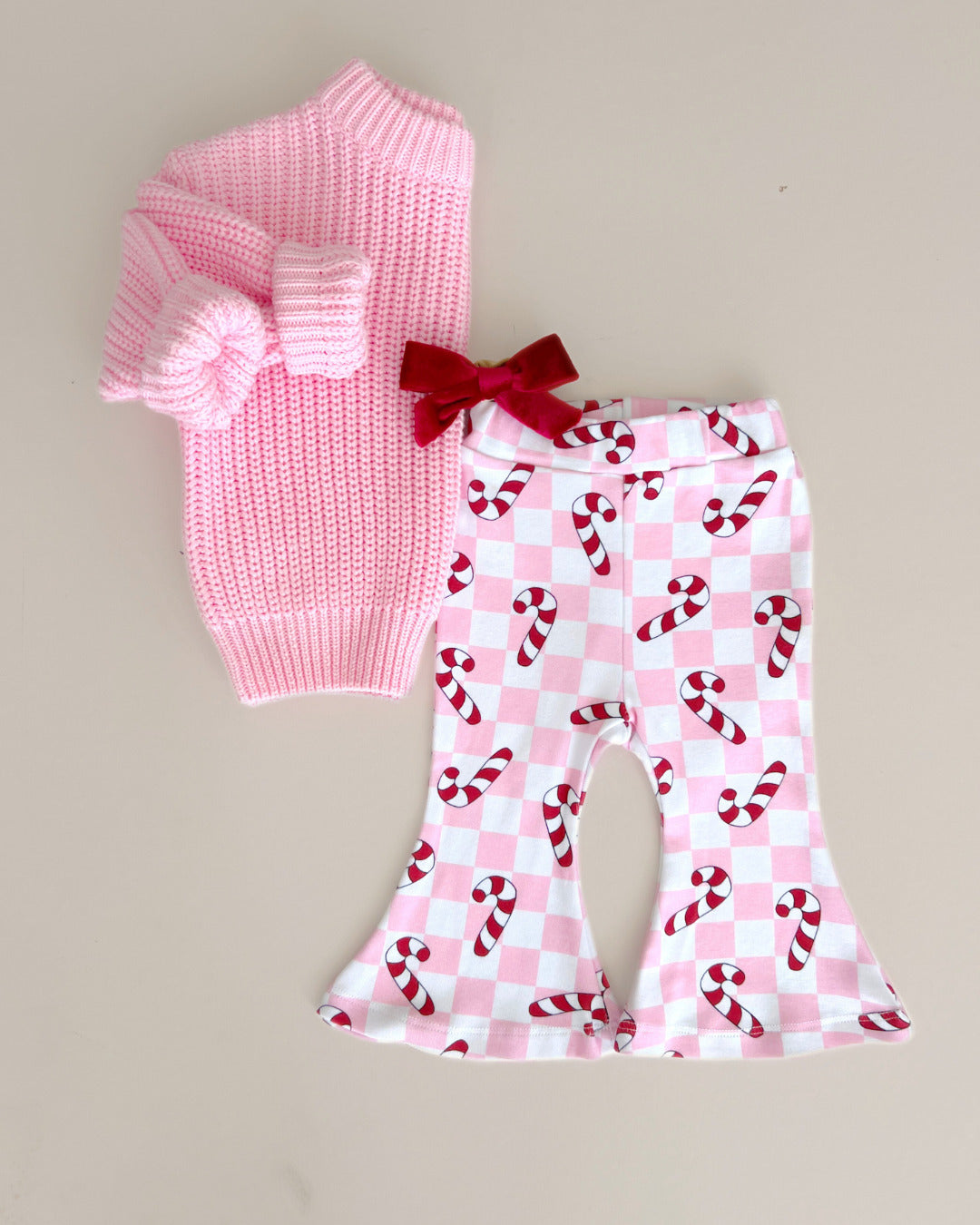 girls pink checkered pants christmas little girls flared pink pants candy canes baby girl flared pant pink checkers xmas