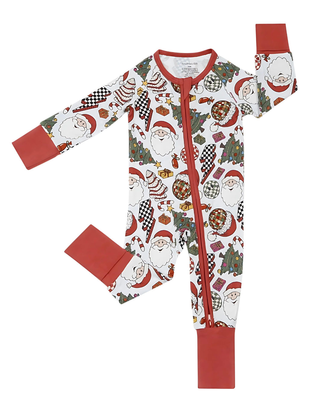 christmas baby bamboo zip up pj kids xmas pajamas zip up bamboo viscose christmas trees baby pjs