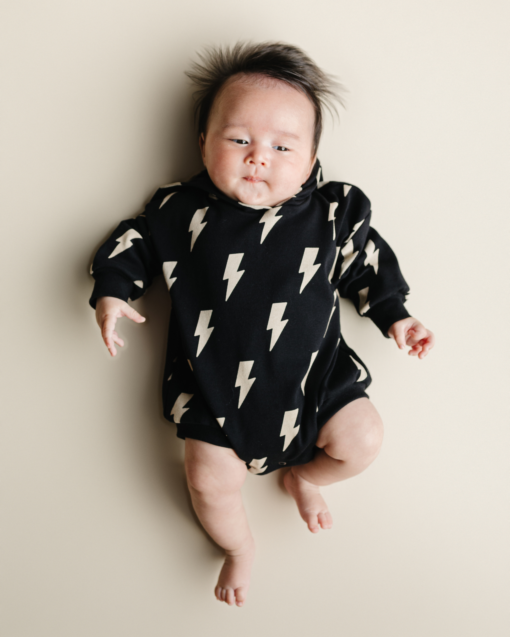 cotton brown lightning bolt bubble romper hooded kids brown bubble romper lightning bolts cotton hooded onesie toddler