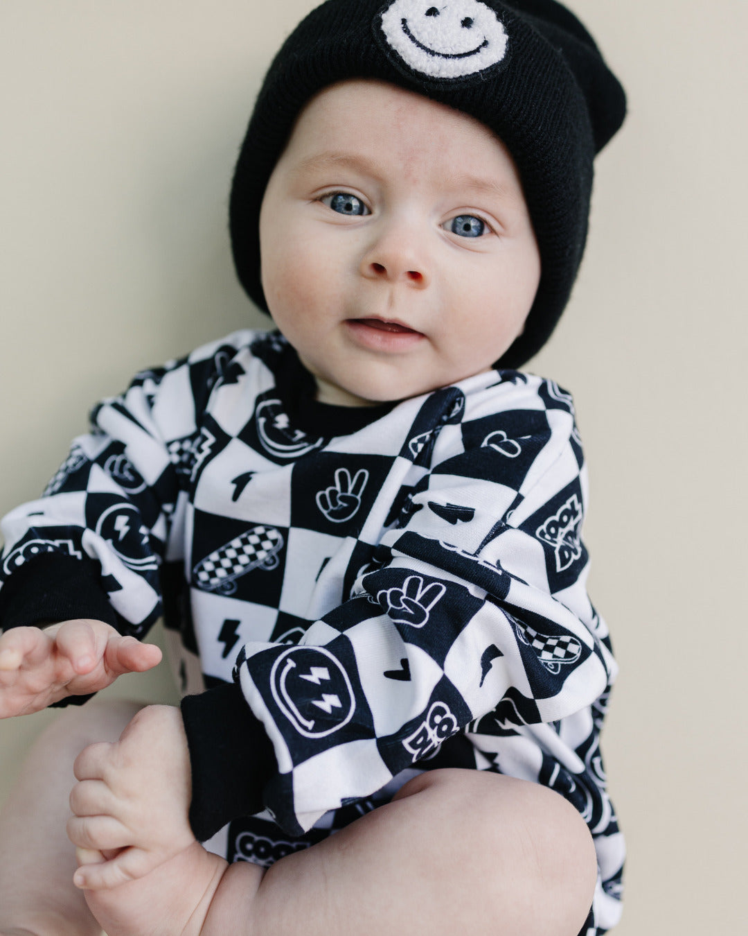 skater boy cotton romper kids long sleeve romper skater baby cotton bubble romper smiley skate