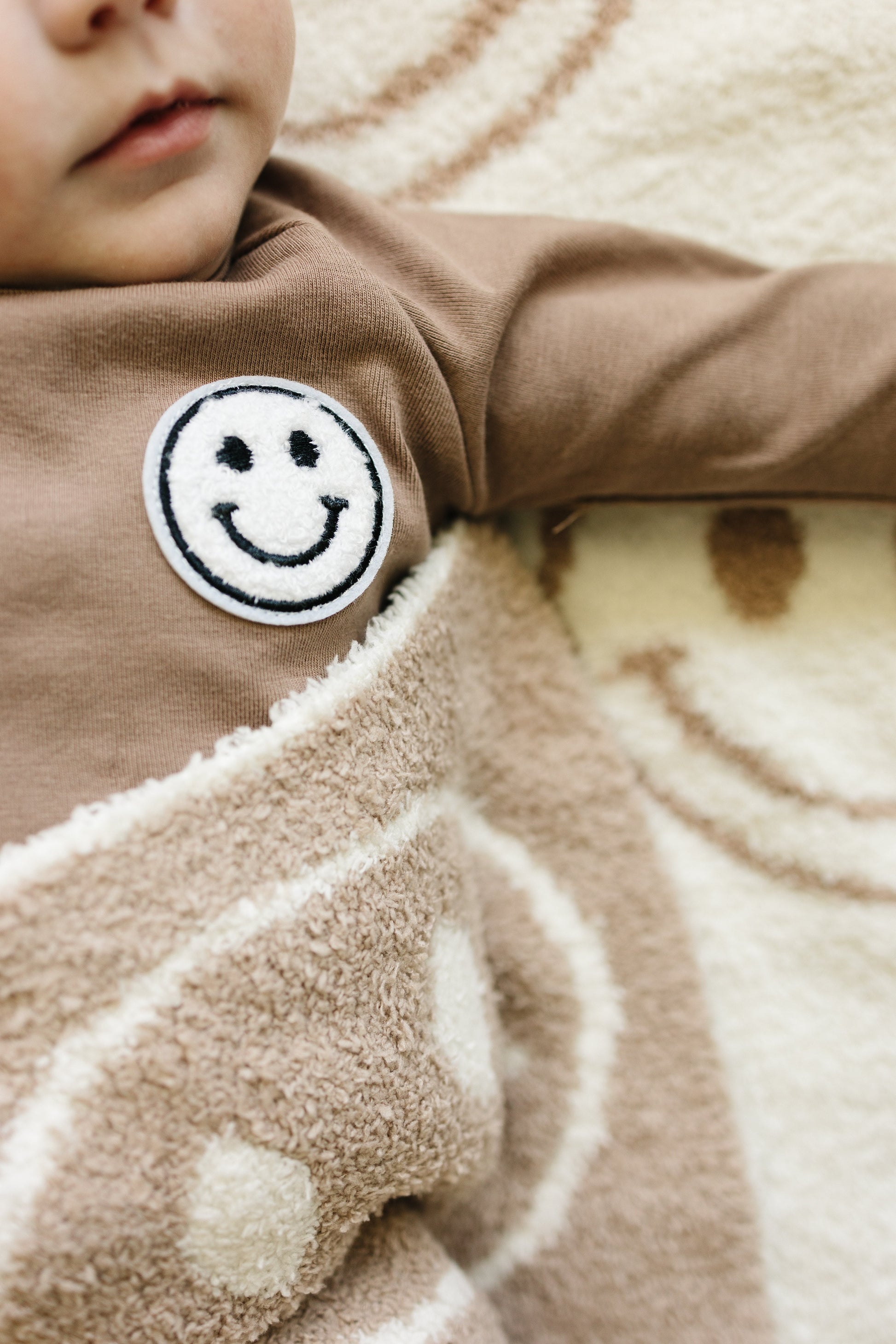 baby cotton lounge set brown kids two piece lounge set cotton babies brown smiley face set pants and long sleeve 