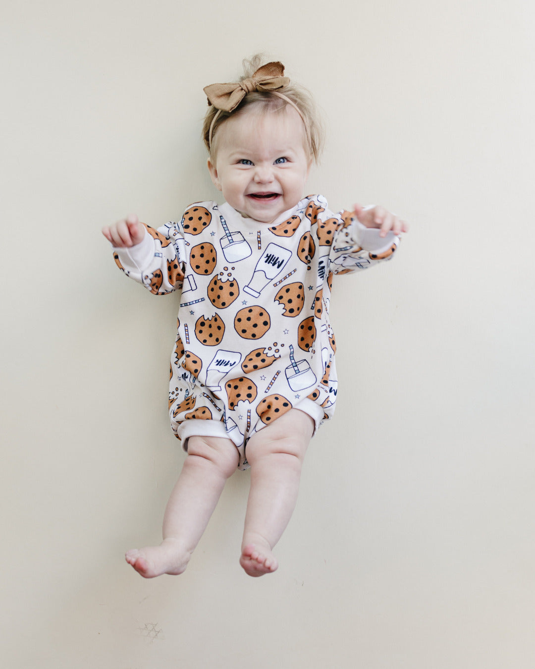 baby milk and cookies romper cotton kids long sleeve romper for fall baby cotton long sleeve body suit cookies kids 