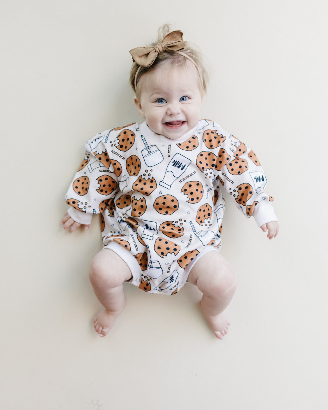 baby milk and cookies romper cotton kids long sleeve romper for fall baby cotton long sleeve body suit cookies kids 