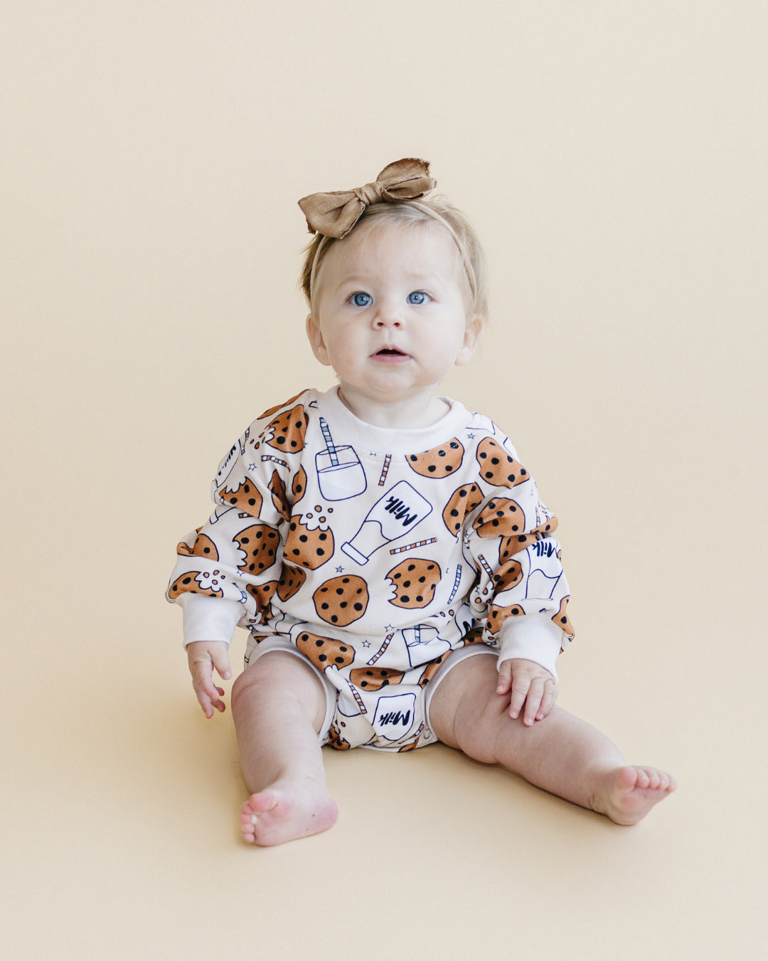 baby milk and cookies romper cotton kids long sleeve romper for fall baby cotton long sleeve body suit cookies kids 