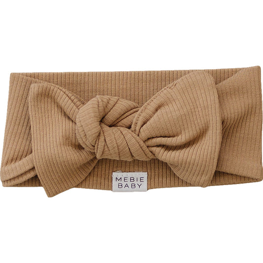 light brown bow baby girl headband with bow almond mocha bowed headband girls 