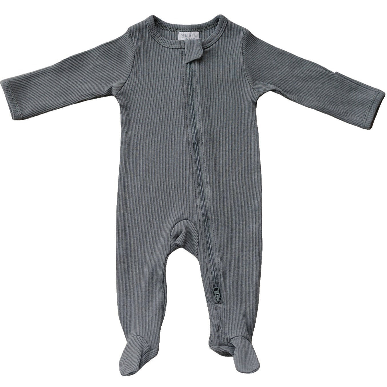 gray baby organic cotton zip up pj kids pajamas ribbed organic cotton zip up pj's gray 