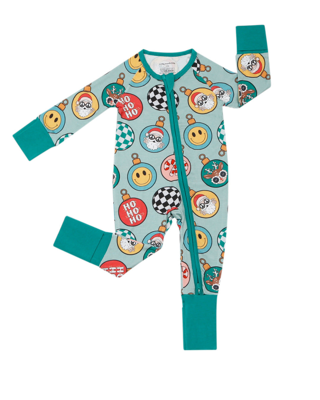 christmas baby bamboo zip up pj kids xmas pajamas zip up bamboo viscose christmas ornaments baby pjs