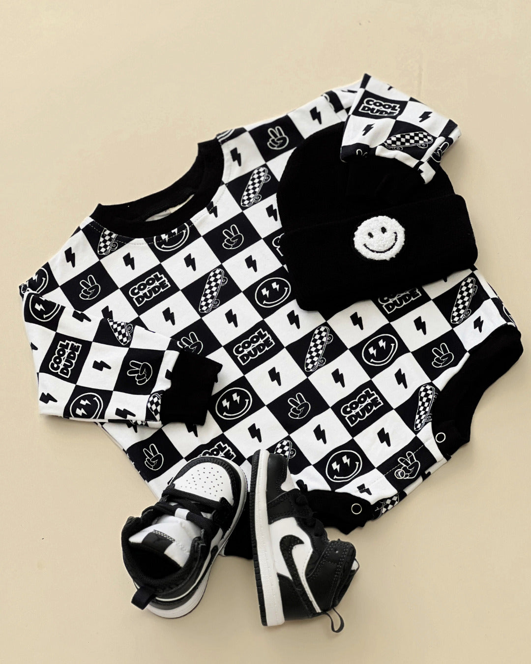 skater boy cotton romper kids long sleeve romper skater baby cotton bubble romper smiley skate