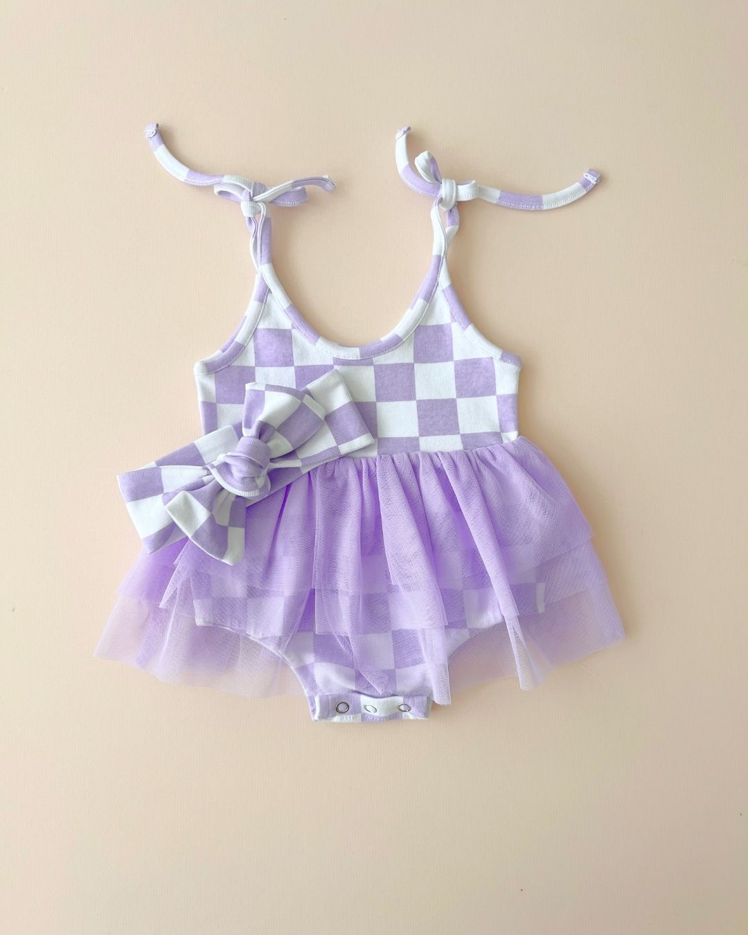 baby girls cotton bow headband purple checkers bow purple checkered headband girl 