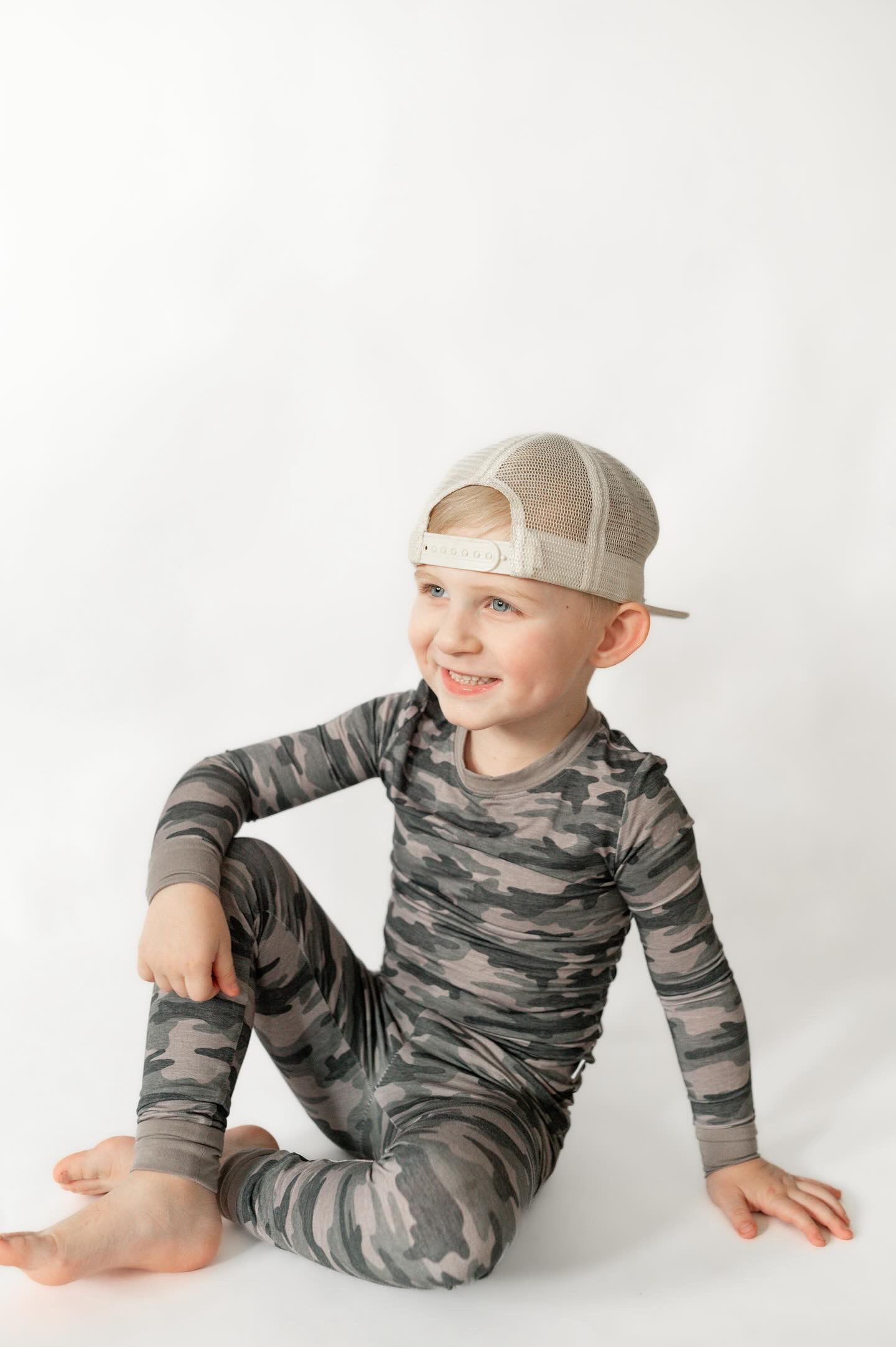 kids bamboo camo two piece set baby pajama set pj bamboo camo kids camo clothes set