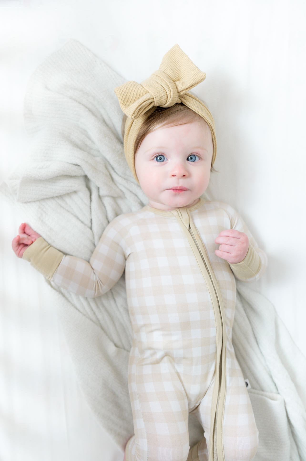 baby plaid bamboo zip up romper kids zip up bamboo pj baby beige and white zip up long sleeve jumper kids