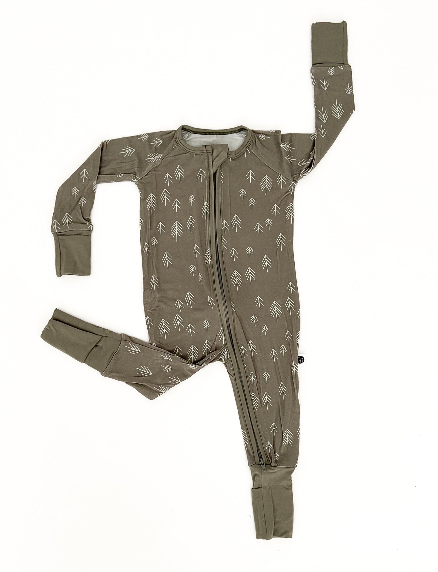 bamboo baby zip up onesie evergreen kids jumpsuit bamboo long sleeve pj