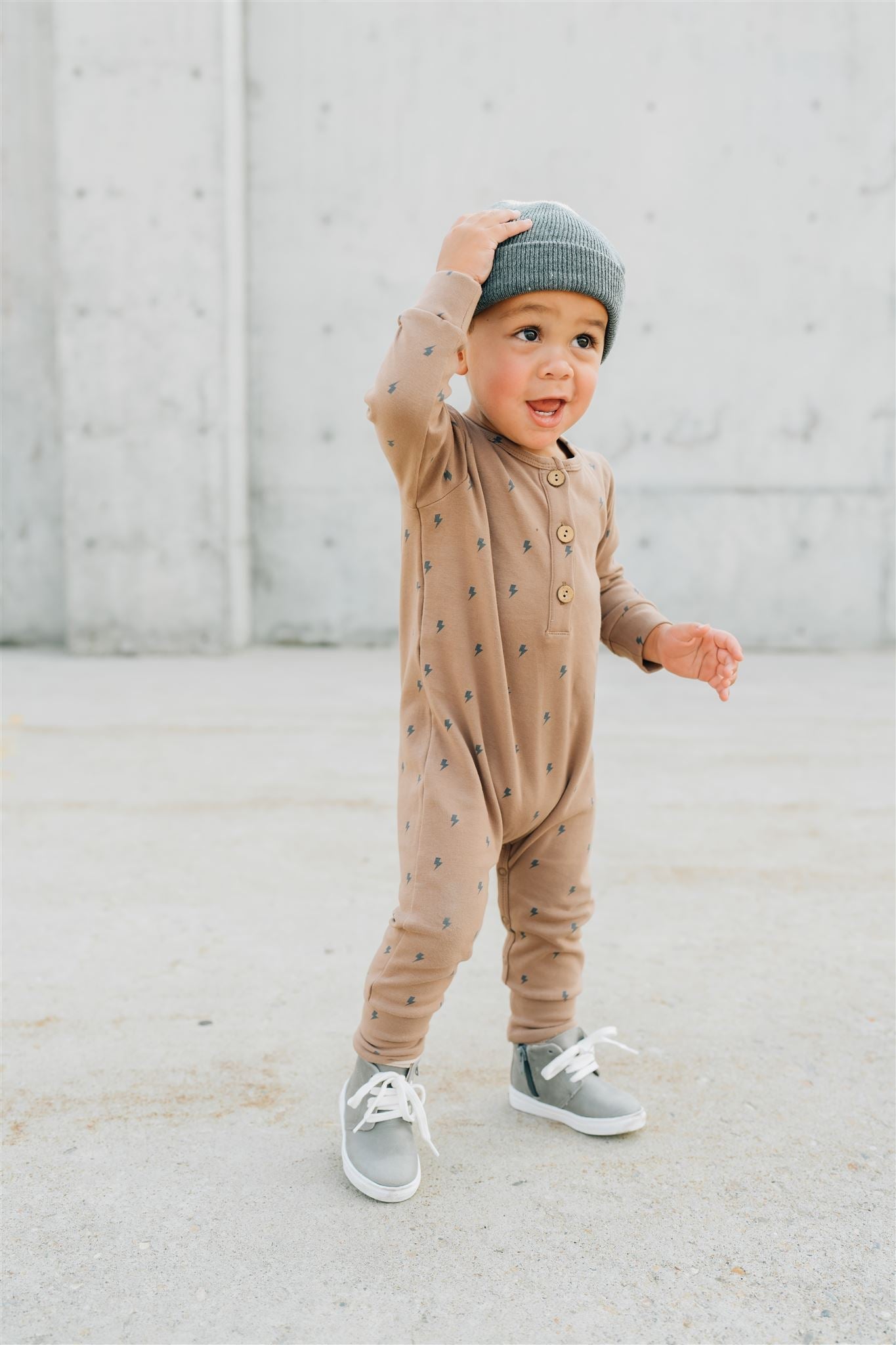 baby cotton lightning bolt romper long sleeve kids lightning cotton jumpsuit baby brown play suit cotton kids