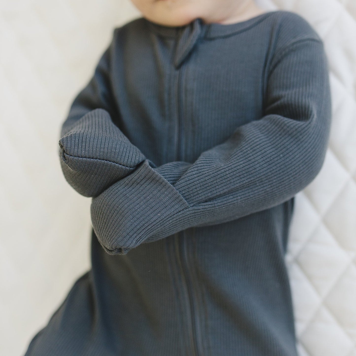 Baby organic cotton pj zip up organic cotton pajama kids charcoal 