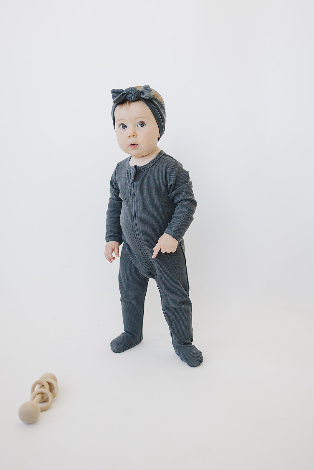 Baby organic cotton pj zip up organic cotton pajama kids charcoal 