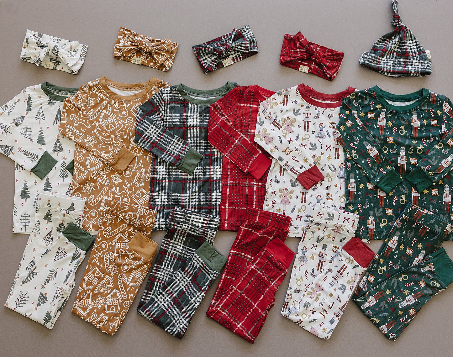 bamboo kids christmas pj set long sleeve and pants set baby pajamas bamboo christmas tree pj's baby and kids pj 