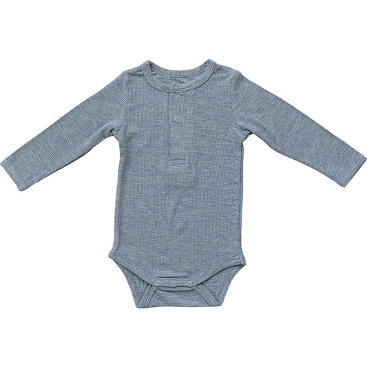 heather gray baby long sleeve organic cotton onesie kids snap bodysuit gray organic cotton long sleeve onesie baby 