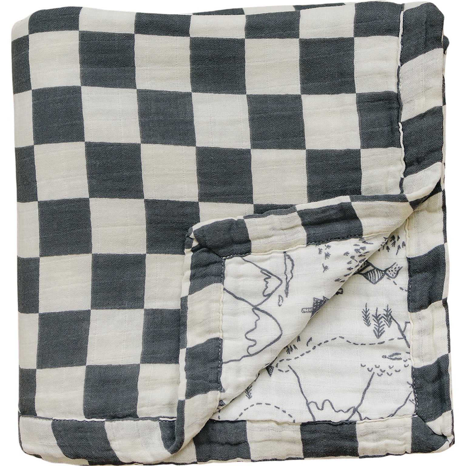 newborn muslin cotton blanket baby muslin quilt blanky checkered 