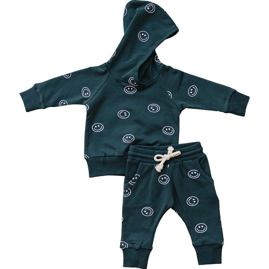 baby smiley jogger set cotton kids joggers sweat suit smile baby set two piece jogger kids sweats hooded smiley 