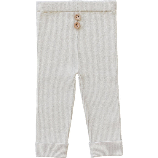 baby cotton leggings kids organic cotton pants cream white 