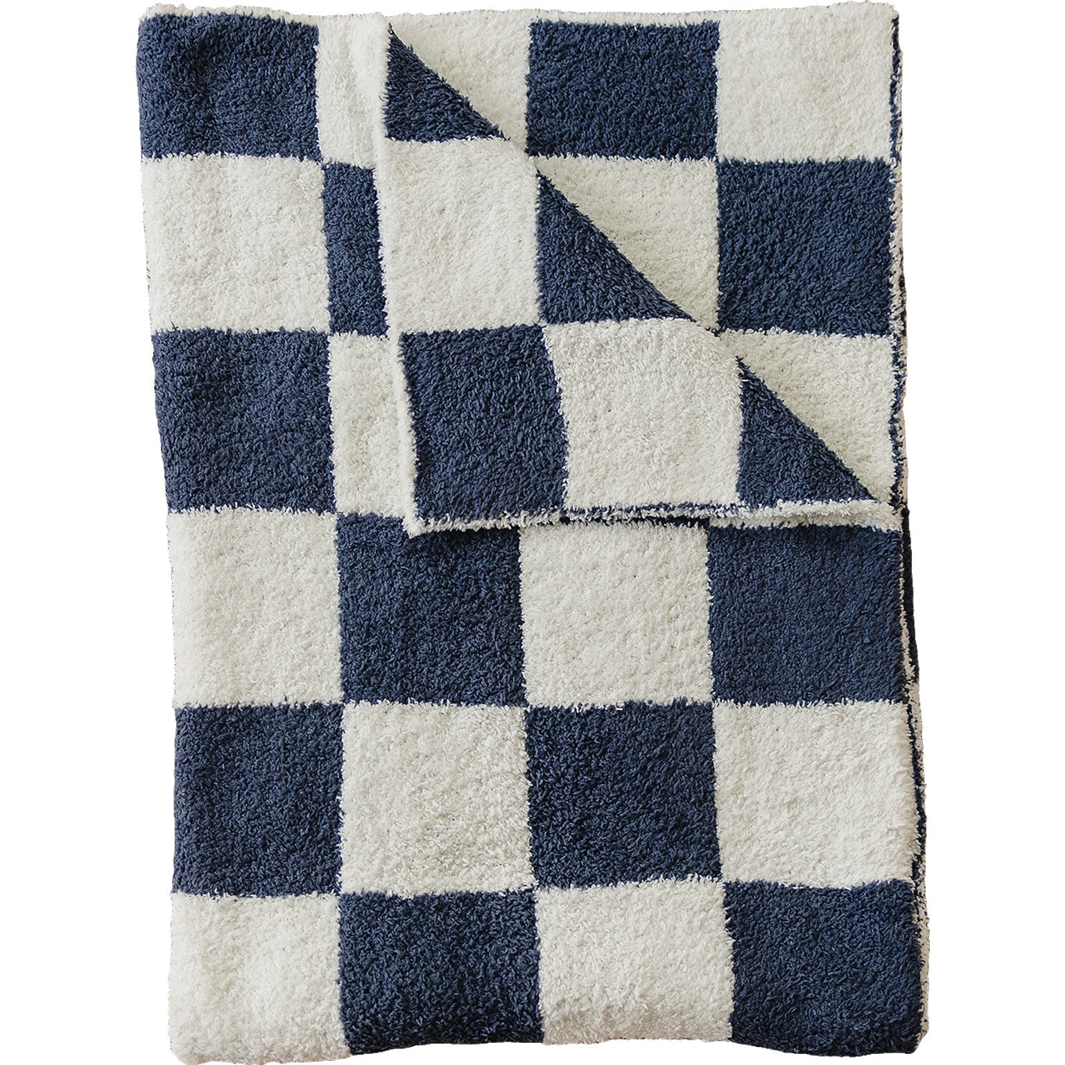 fuzzy checkered blue white blanket plush blanky checkers blue and white 