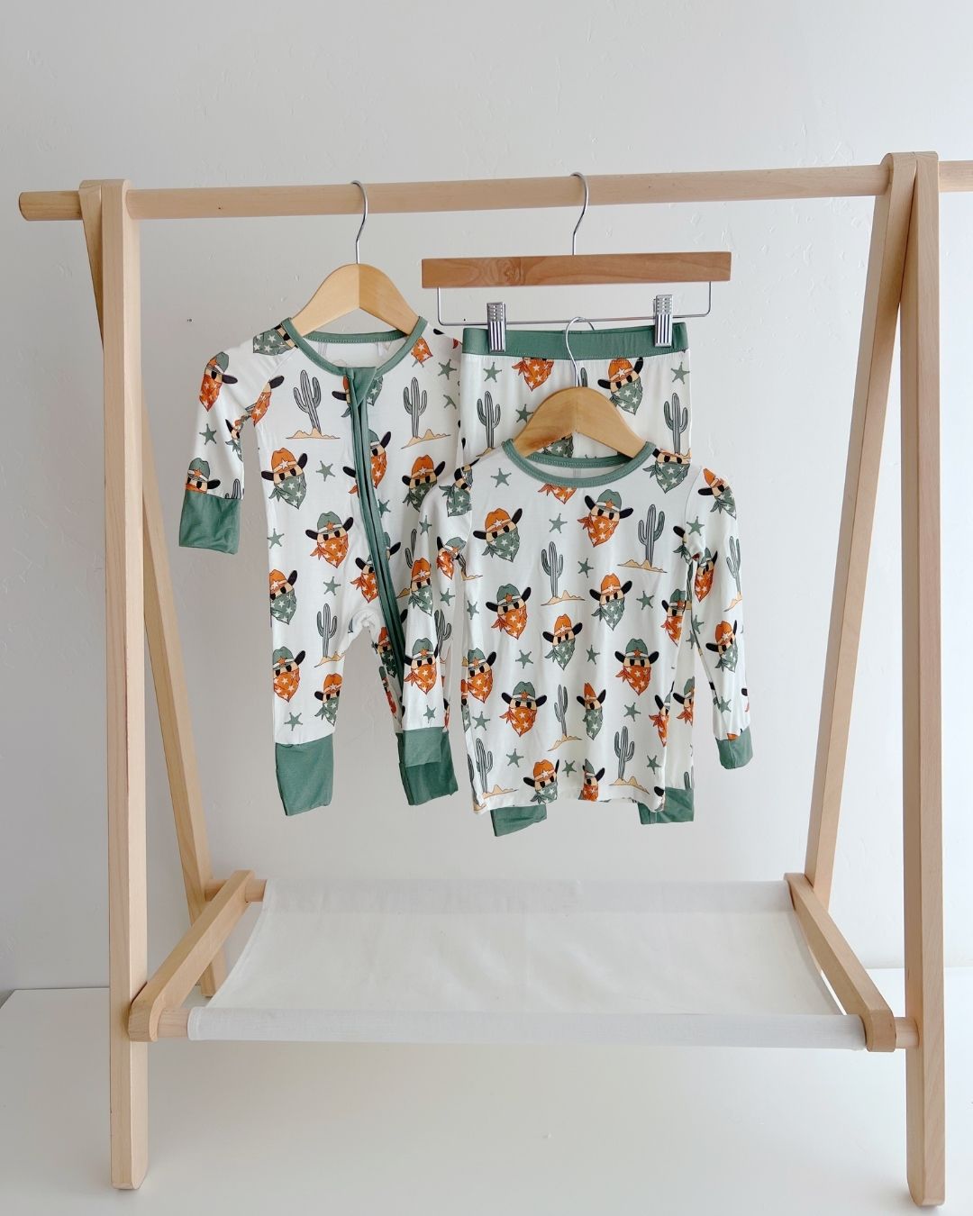 baby viscose bamboo pj set cowboys cactus kids pajamas two piece set bamboo jammies baby 