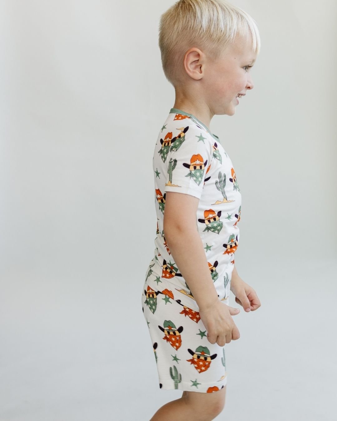 bamboo bamboo shorts pj set cowboys kids two piece pajama set cowboys cactus bamboo viscose 