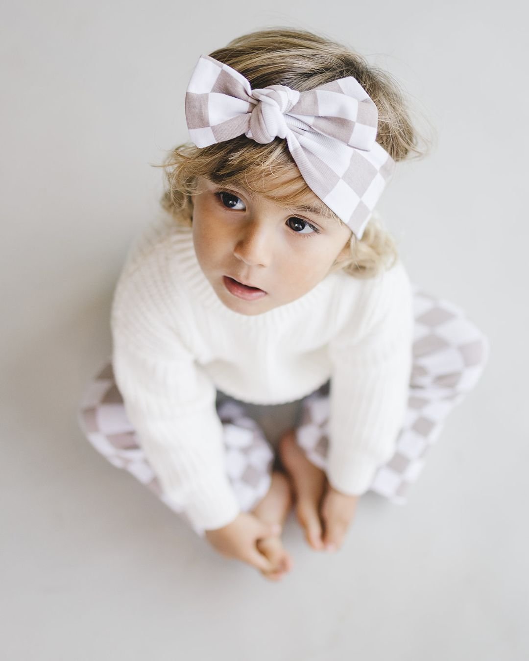 baby girl cotton checkered head band kids checkered bow headband cotton baby headband with bow checkered girls 