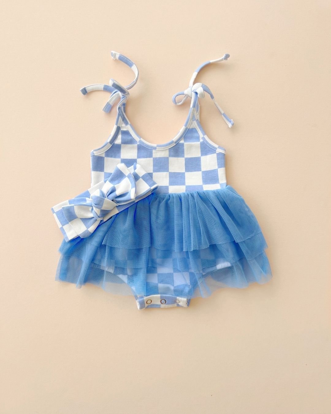 cotton blue and white checkered bow baby girl headband with bow blue white checker bowed headband girls cotton