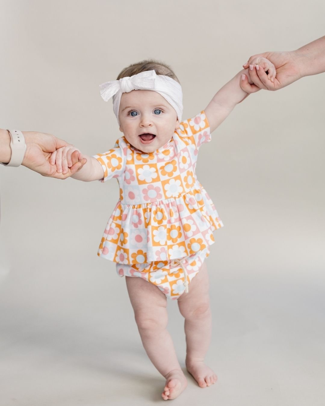 baby girls cotton dress pink flowers checkered girl dress pink orange checkered dress with flowers baby 