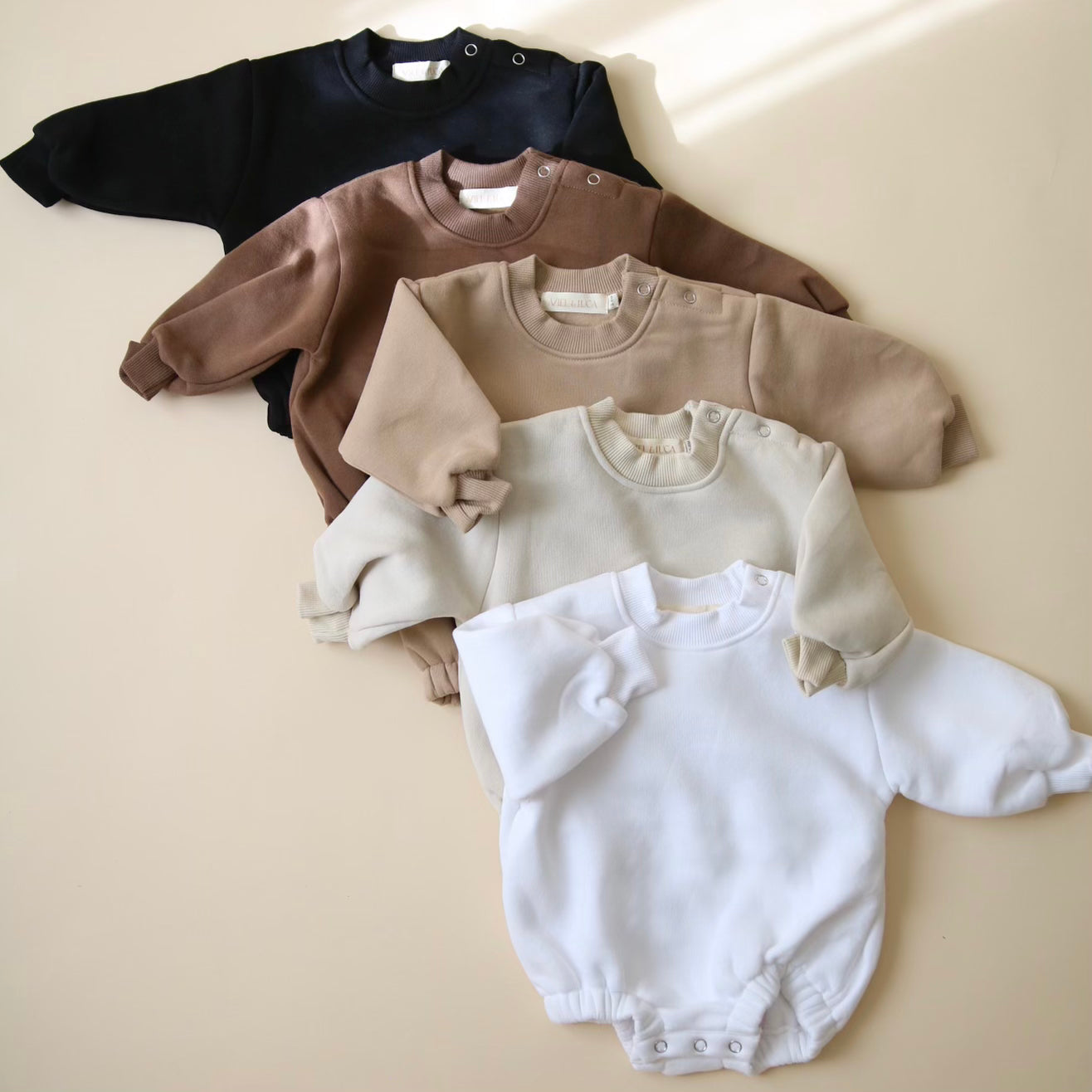 baby fleece bubble romper kids neutral warm winter longe sleeve romper baby sweatshirt romper