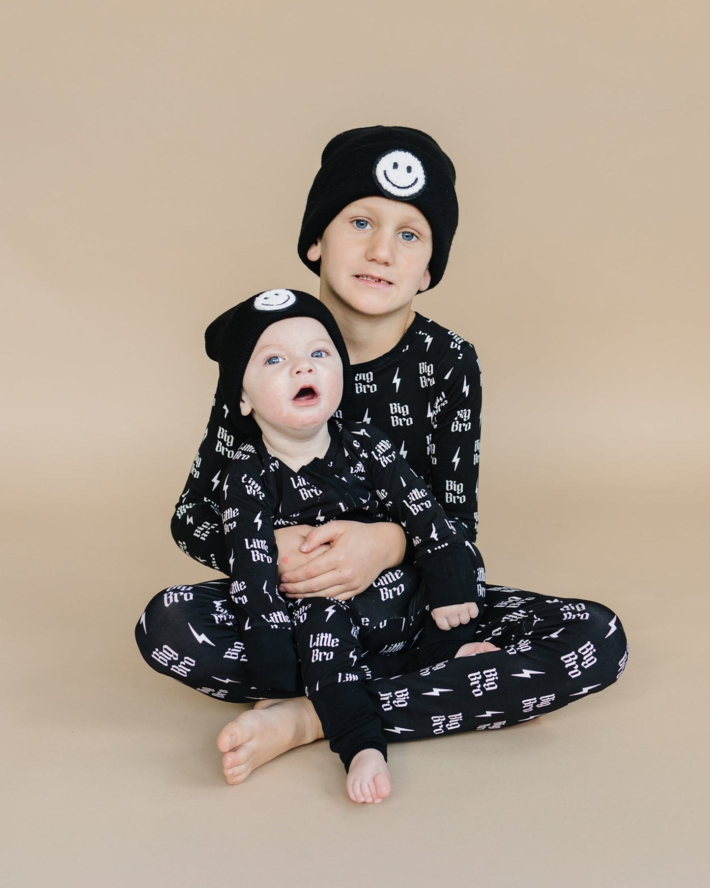 bamboo boys two piece set big bro brother big lounge set black and white lightning bolt two piece big brother outfit 