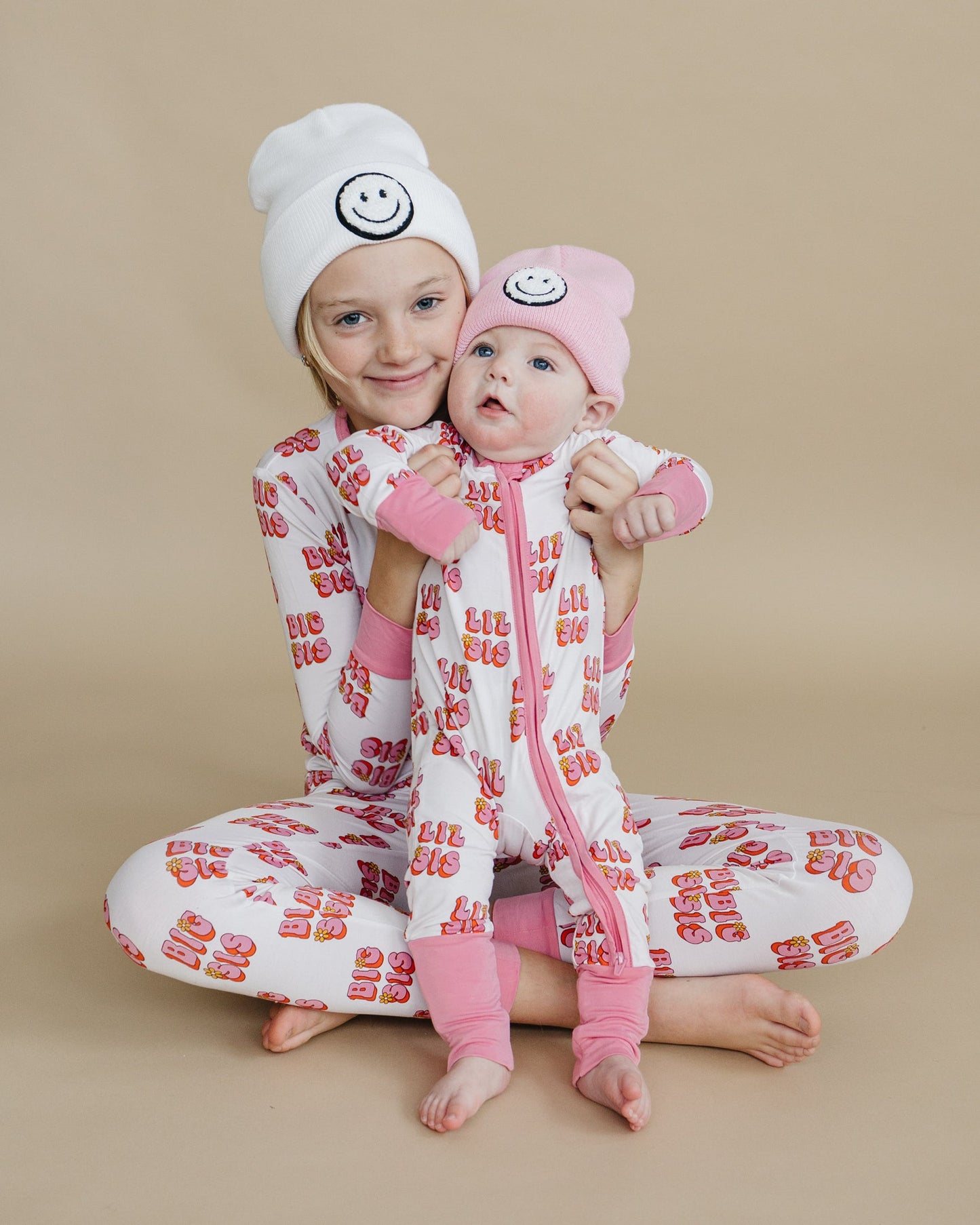 bamboo  pink girls two piece pj little sis sister little pj set pink and white lightning bolt two peice little sister outfit pink 