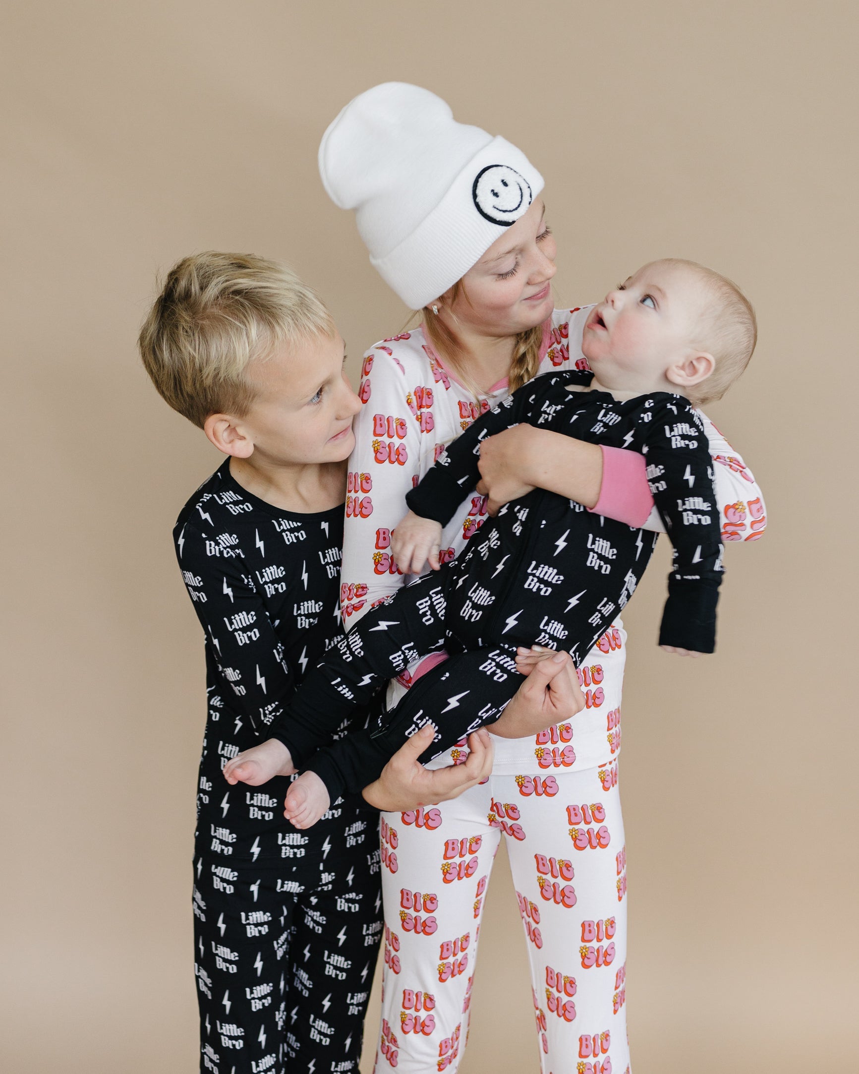 bamboo boys two piece set big bro brother big lounge set black and white lightning bolt two piece big brother outfit 