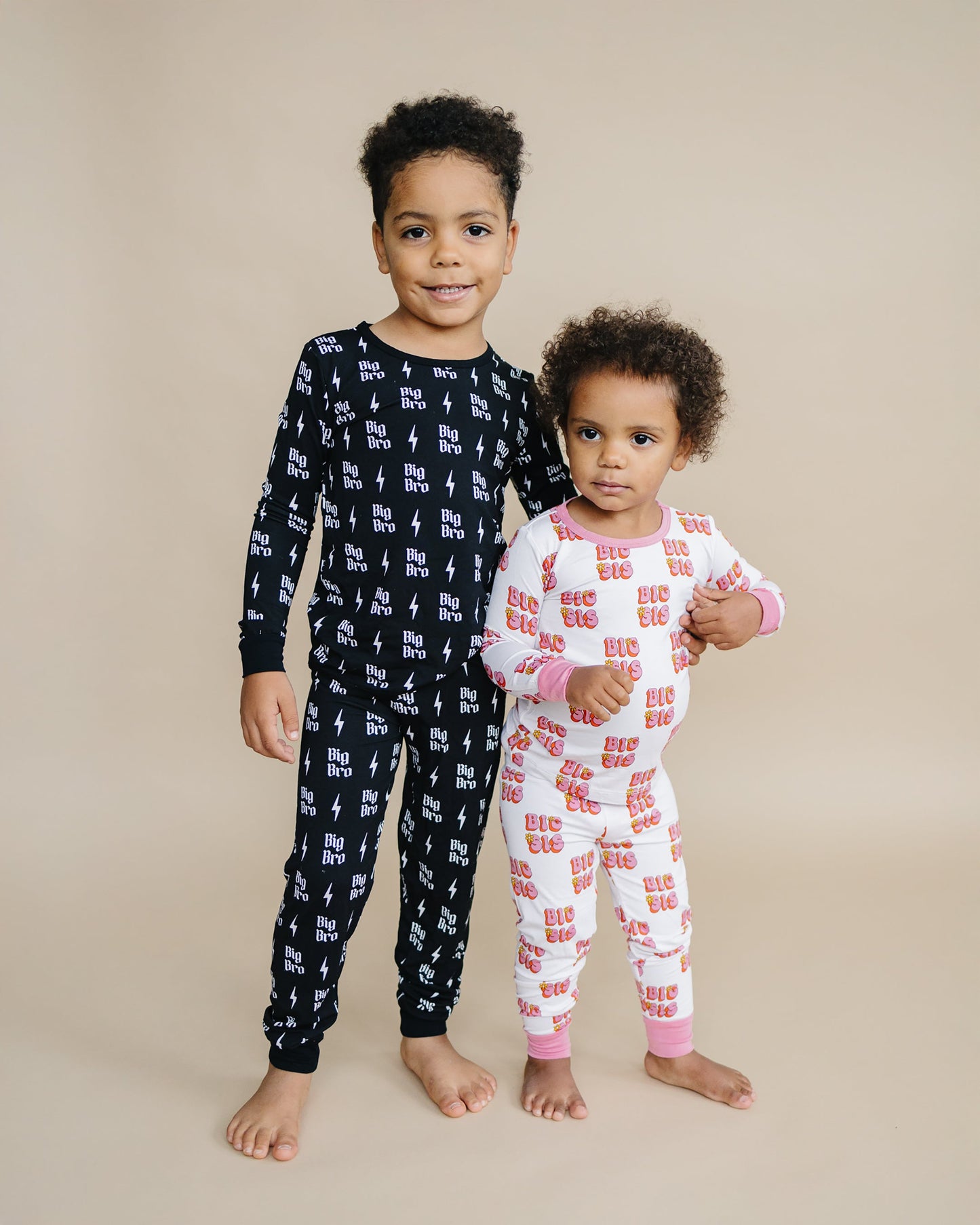 bamboo boys two piece set big bro brother big lounge set black and white lightning bolt two piece big brother outfit 