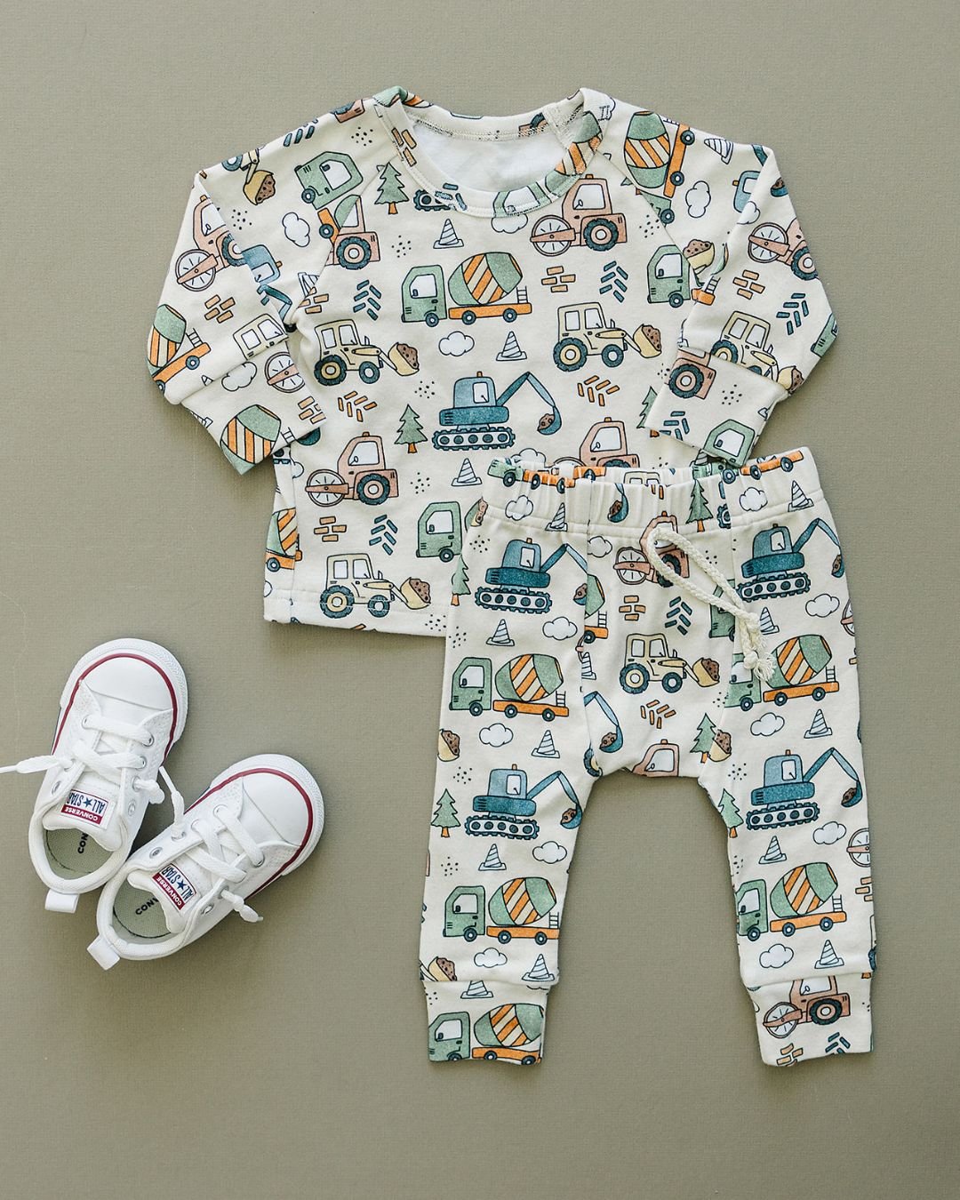 baby cotton lounge set trucks kids two piece lounge set cotton babies trucks boys set pants and long sleeve 