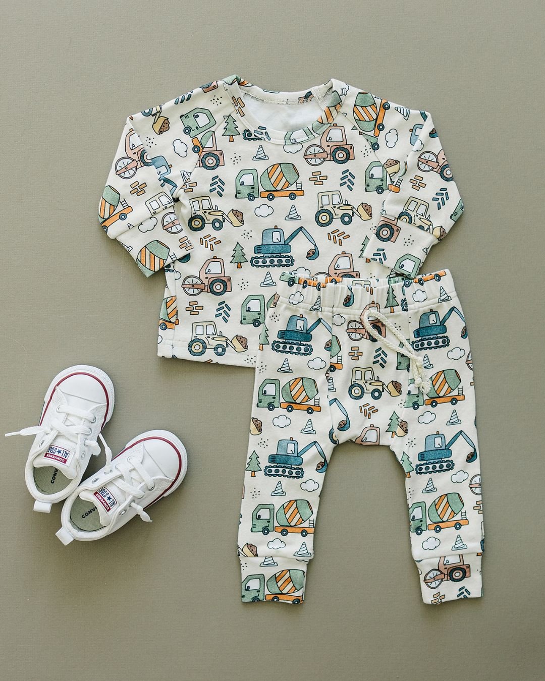 baby cotton lounge set trucks kids two piece lounge set cotton babies trucks boys set pants and long sleeve 