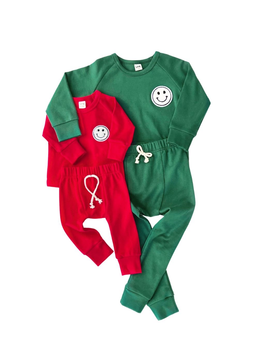 baby cotton lounge set red kids two piece lounge set cotton babies red smiley face set pants and long sleeve 