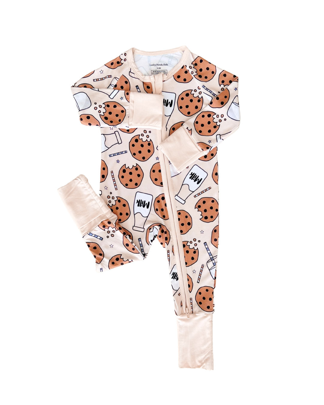 baby milk and cookies zip up romper bamboo kids long sleeve zip ip for fall baby cotton long sleeve body suit cookies kids viscose bamboo