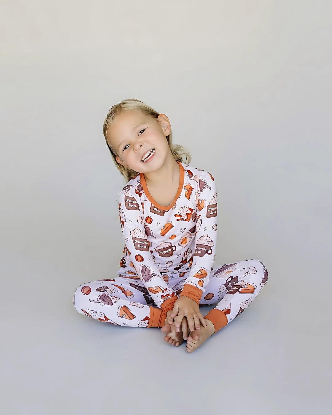 baby girls pajamas bamboo pumpkin spice girls pj set pants long sleeve pumpkin spiece fall pj's bamboo baby viscose 