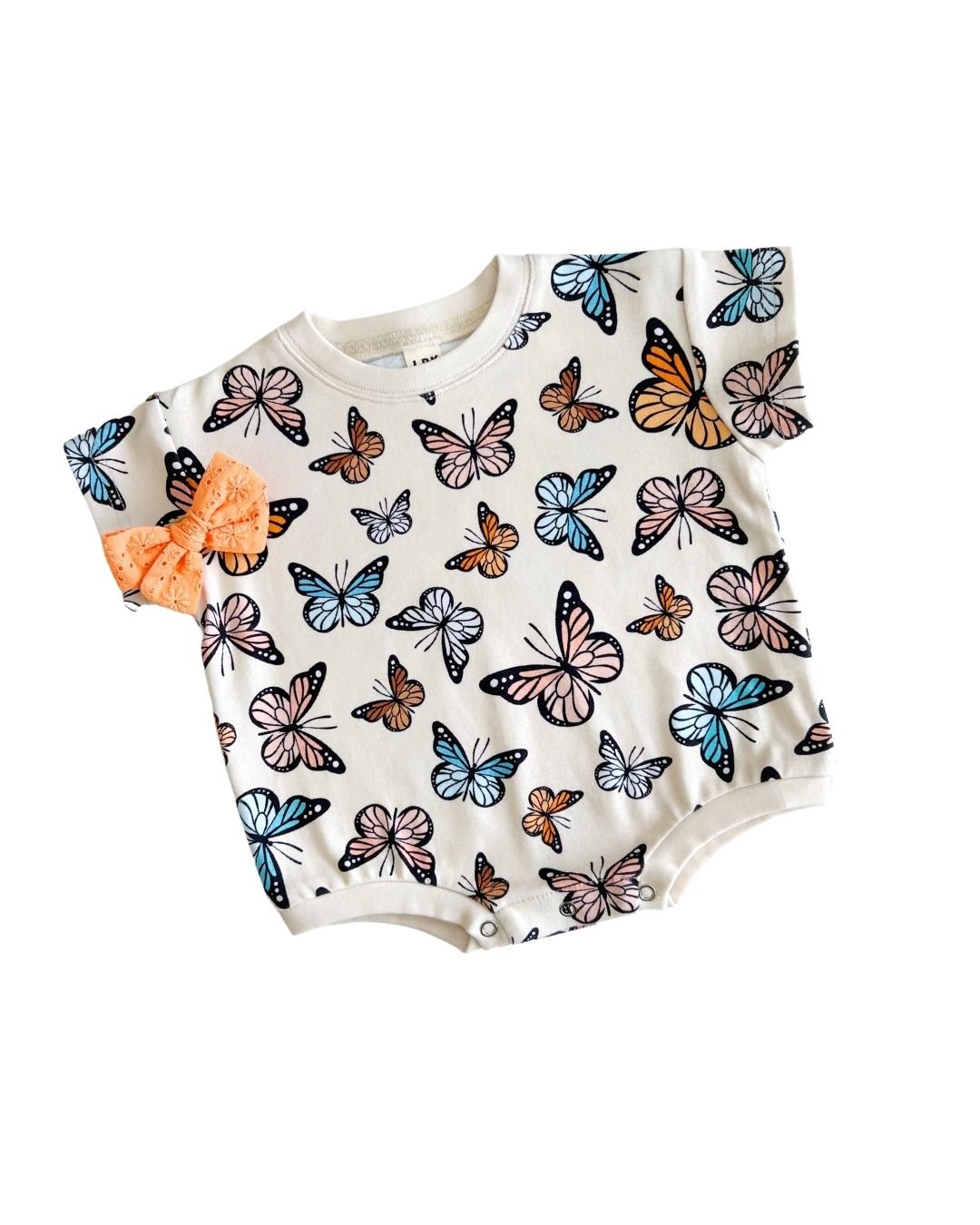 baby girl butterfly cotton romper bubble girls short sleeve romper butterflies 