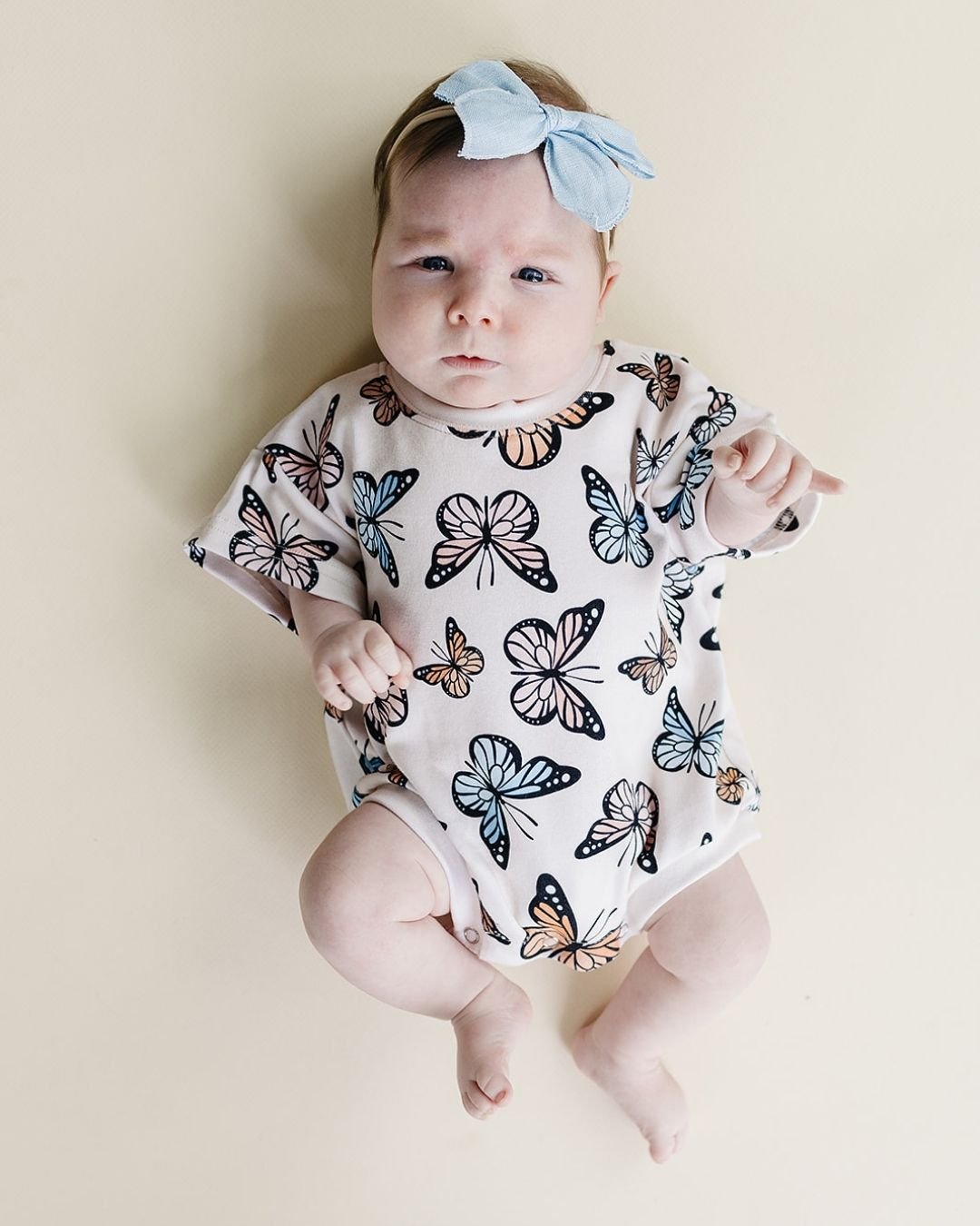 baby girl butterfly cotton romper bubble girls short sleeve romper butterflies 