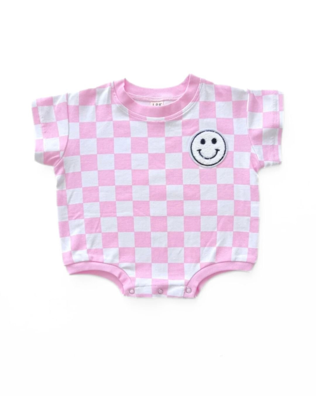 baby girl cotton romper pink checkered kids checker pink romper short sleeve baby bubble romper cotton pink checkers