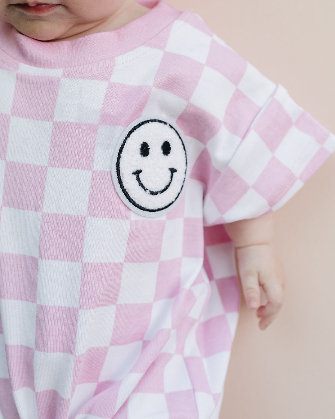 baby girl cotton romper pink checkered kids checker pink romper short sleeve baby bubble romper cotton pink checkers