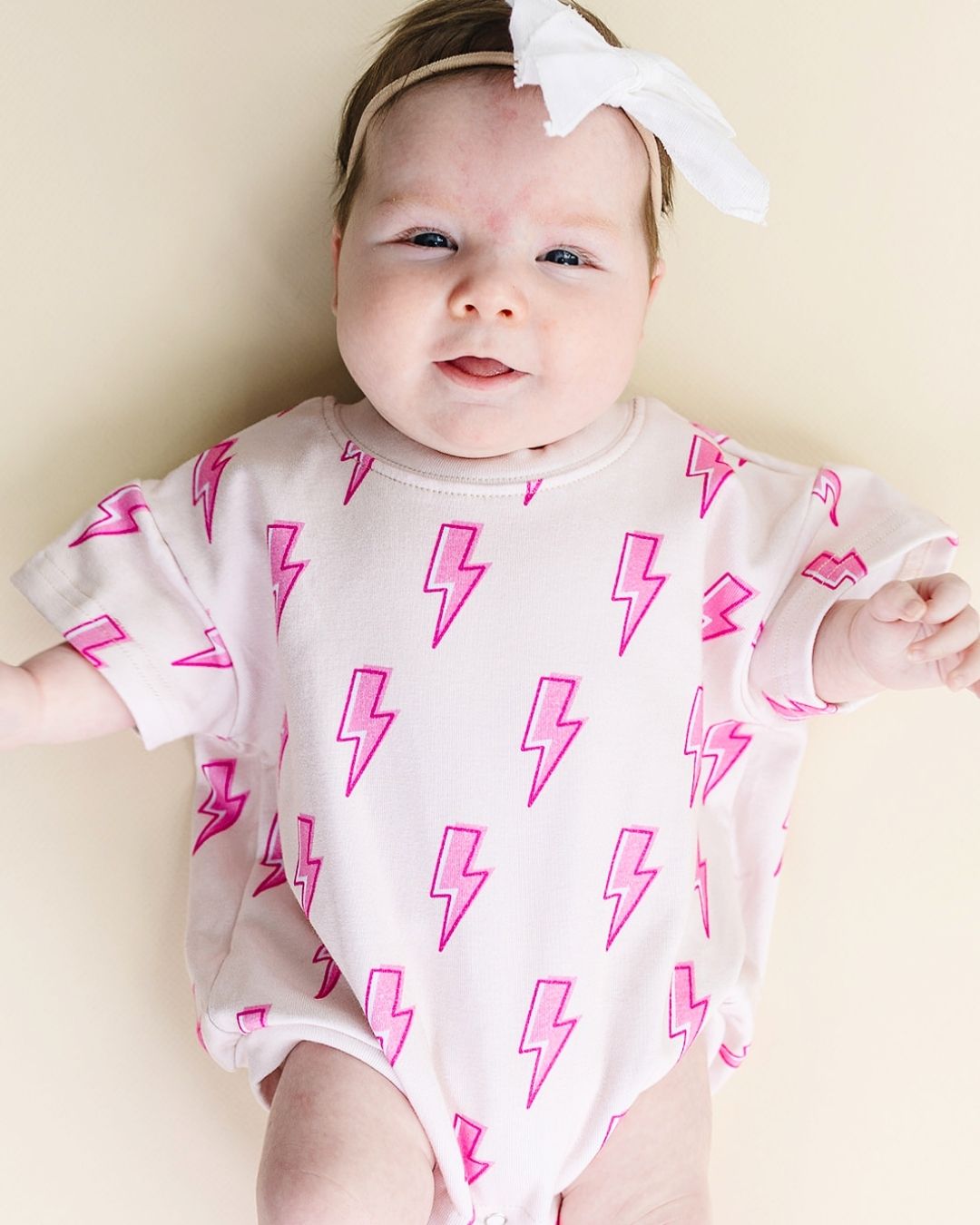 baby girl pink cotton romper lightning bolts girls short sleeve romper one piece pink lightning bolts cotton onesie girls 