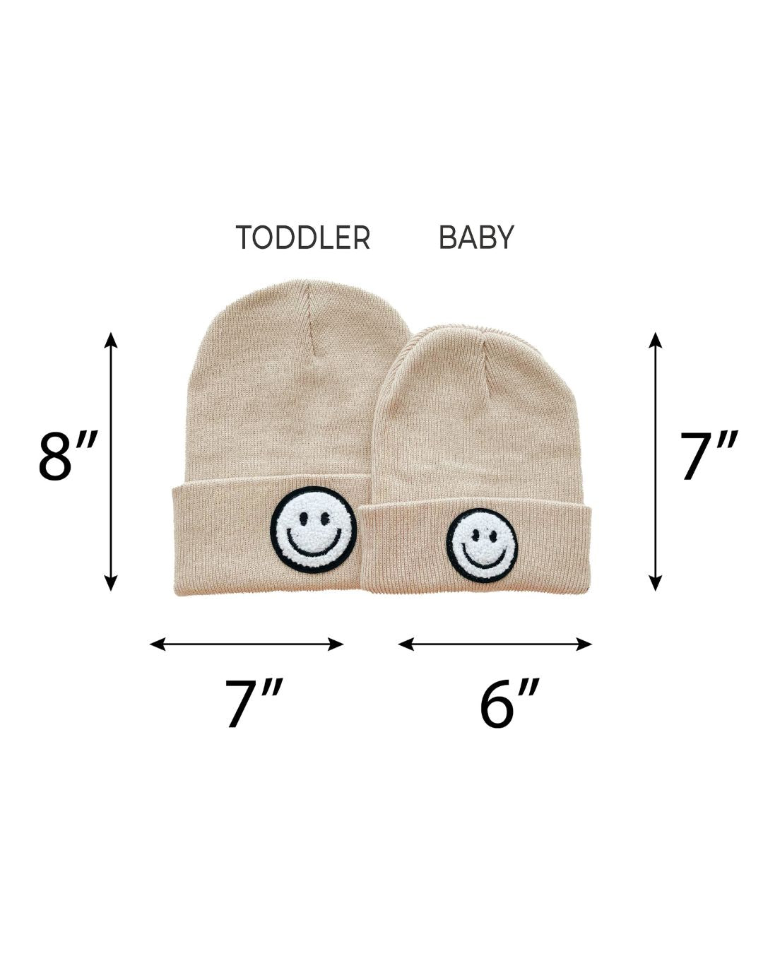 baby smiley cream beanie kids beanie winter hat cream baby cap