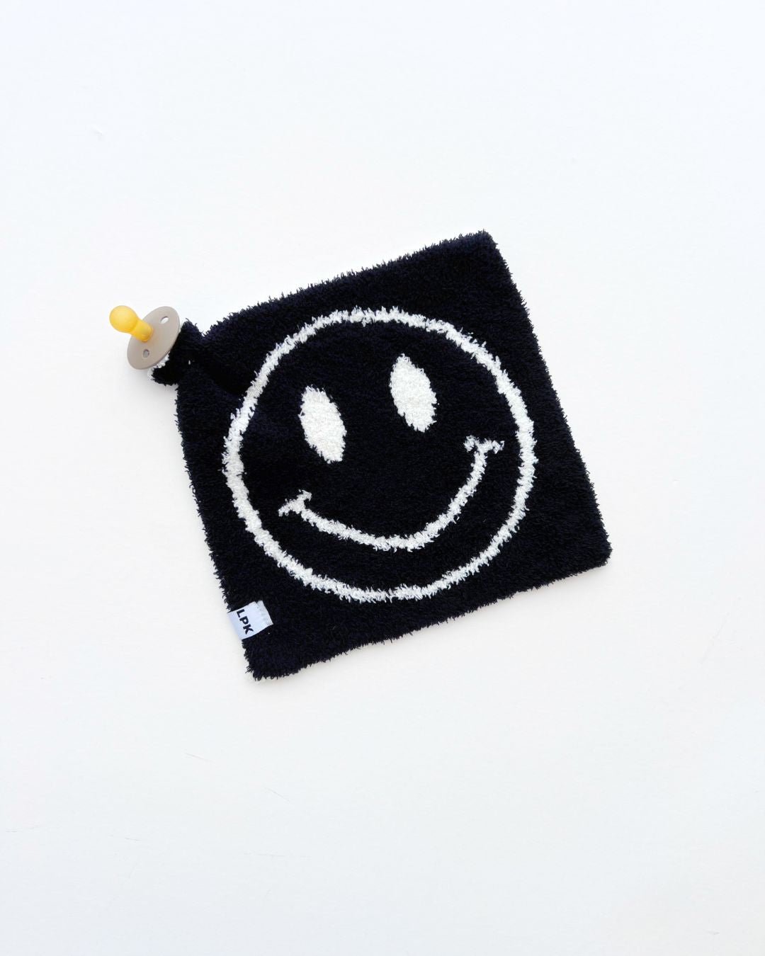 black smiley plush lovey binky blanket smiley fuzzy lovey black binkey plush blanky 